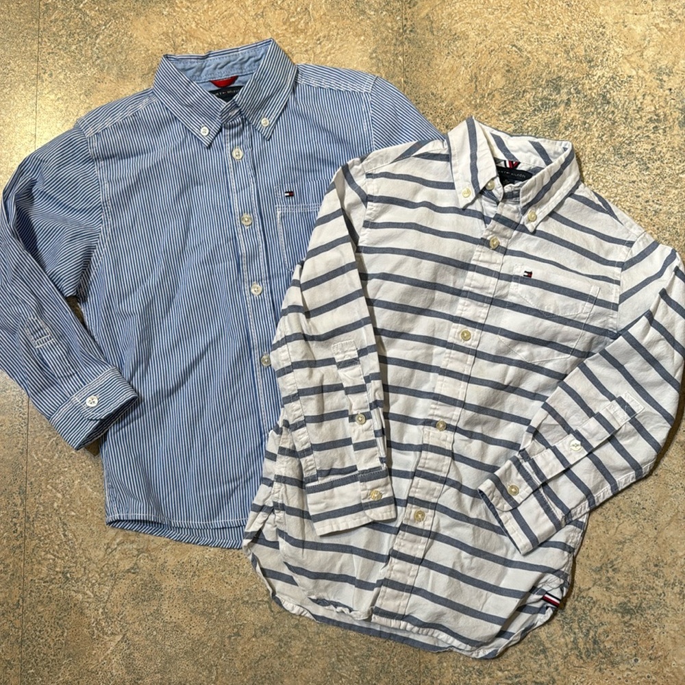 Boys Tommy Hilfiger Long- Sleeve Button down Shirts Size 4